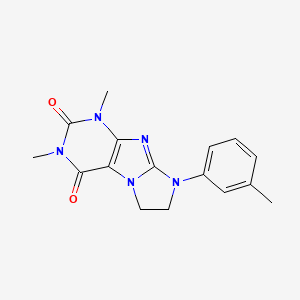 1,3-dimethyl-8-(3-methylphenyl)-7,8-dihydro-1H-imidazo[2,1-f]purine-2,4(3H,6H)-dione