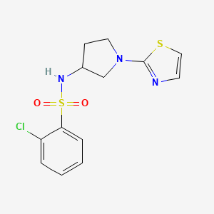 2-chloro-N-(1-(thiazol-2-yl)pyrrolidin-3-yl)benzenesulfonamide