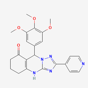 2-(pyridin-4-yl)-9-(3,4,5-trimethoxyphenyl)-5,6,7,9-tetrahydro-[1,2,4]triazolo[5,1-b]quinazolin-8(4H)-one