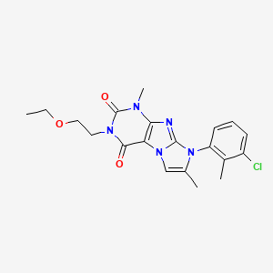 8-(3-Chloro-2-methylphenyl)-3-(2-ethoxyethyl)-1,7-dimethyl-1,3,5-trihydro-4-im idazolino[1,2-h]purine-2,4-dione