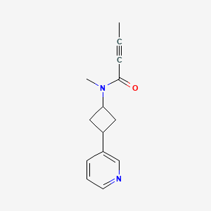 molecular formula C14H16N2O B2874252 N-Methyl-N-(3-pyridin-3-ylcyclobutyl)but-2-ynamide CAS No. 2411310-10-4