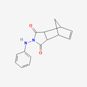 molecular formula C15H14N2O2 B2874297 2-(phenylamino)-3a,4,7,7a-tetrahydro-1H-4,7-methanoisoindole-1,3(2H)-dione CAS No. 301298-86-2