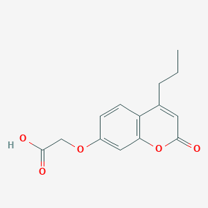 molecular formula C14H14O5 B2874310 [(2-oxo-4-propyl-2H-chromen-7-yl)oxy]acetic acid CAS No. 304896-86-4