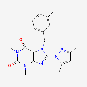 B2874319 8-(3,5-dimethyl-1H-pyrazol-1-yl)-1,3-dimethyl-7-(3-methylbenzyl)-1H-purine-2,6(3H,7H)-dione CAS No. 1019100-19-6