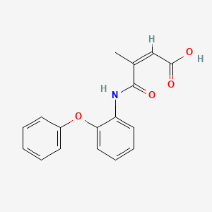 molecular formula C17H15NO4 B2874341 (2Z)-3-METHYL-3-[(2-PHENOXYPHENYL)CARBAMOYL]PROP-2-ENOIC ACID CAS No. 683248-15-9