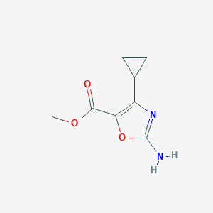 molecular formula C8H10N2O3 B2874346 Methyl 2-amino-4-cyclopropyl-1,3-oxazole-5-carboxylate CAS No. 2091608-98-7