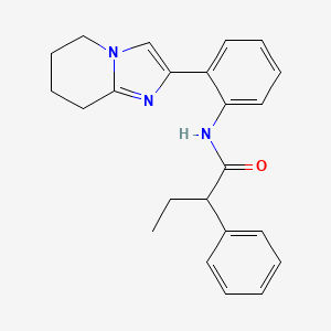 molecular formula C23H25N3O B2874348 N-(2-{5H,6H,7H,8H-imidazo[1,2-a]pyridin-2-yl}phenyl)-2-phenylbutanamide CAS No. 2034610-64-3