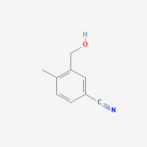 molecular formula C9H9NO B2874358 3-(Hydroxymethyl)-4-methylbenzonitrile CAS No. 1261439-18-2