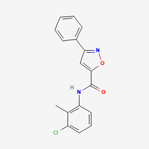 molecular formula C17H13ClN2O2 B2874379 N-(3-chloro-2-methylphenyl)-3-phenyl-1,2-oxazole-5-carboxamide CAS No. 477859-17-9