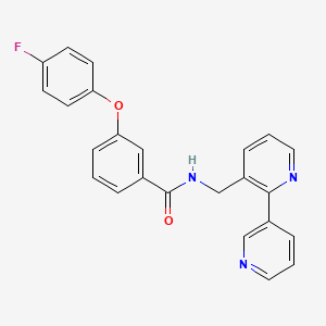 molecular formula C24H18FN3O2 B2874406 N-({[2,3'-bipyridine]-3-yl}methyl)-3-(4-fluorophenoxy)benzamide CAS No. 1903738-83-9