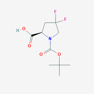molecular formula C10H15F2NO4 B2874520 (R)-1-(Tert-butoxycarbonyl)-4,4-difluoropyrrolidine-2-carboxylic acid CAS No. 536747-87-2