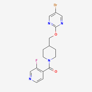 [4-[(5-Bromopyrimidin-2-yl)oxymethyl]piperidin-1-yl]-(3-fluoropyridin-4-yl)methanone