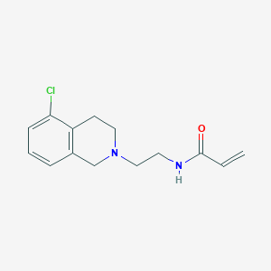 molecular formula C14H17ClN2O B2874548 N-[2-(5-Chloro-3,4-dihydro-1H-isoquinolin-2-yl)ethyl]prop-2-enamide CAS No. 2189498-63-1