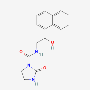 molecular formula C16H17N3O3 B2874549 N-(2-hydroxy-2-(naphthalen-1-yl)ethyl)-2-oxoimidazolidine-1-carboxamide CAS No. 2034423-03-3
