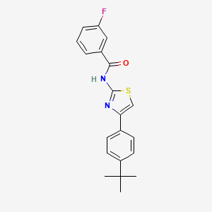 N-[4-(4-tert-butylphenyl)-1,3-thiazol-2-yl]-3-fluorobenzamide