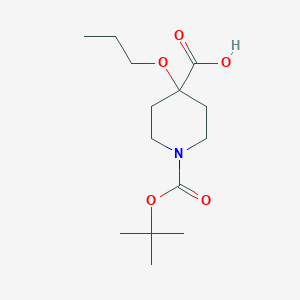 1-[(2-Methylpropan-2-yl)oxycarbonyl]-4-propoxypiperidine-4-carboxylic acid