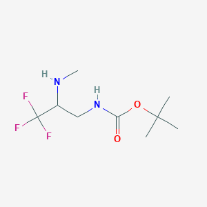 tert-butyl N-[3,3,3-trifluoro-2-(methylamino)propyl]carbamate