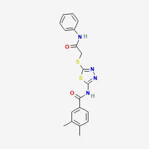 3,4-dimethyl-N-(5-((2-oxo-2-(phenylamino)ethyl)thio)-1,3,4-thiadiazol-2-yl)benzamide