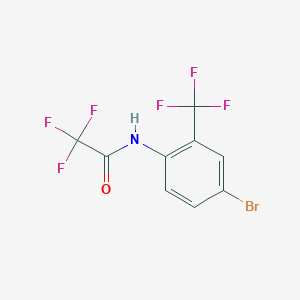 molecular formula C9H4BrF6NO B2874597 N-[4-bromo-2-(trifluoromethyl)phenyl]-2,2,2-trifluoroacetamide CAS No. 218288-13-2