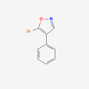 molecular formula C9H6BrNO B2874599 5-Bromo-4-phenyl-1,2-oxazole CAS No. 1781624-27-8