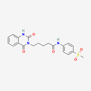 5-(2,4-Dioxo-1H-quinazolin-3-yl)-N-(4-methylsulfonylphenyl)pentanamide