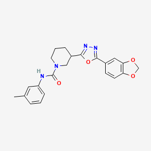 3-(5-(benzo[d][1,3]dioxol-5-yl)-1,3,4-oxadiazol-2-yl)-N-(m-tolyl)piperidine-1-carboxamide