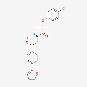 2-(4-chlorophenoxy)-N-{2-[4-(furan-2-yl)phenyl]-2-hydroxyethyl}-2-methylpropanamide