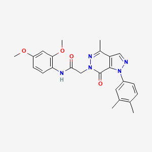 molecular formula C24H25N5O4 B2874635 N-(2,4-dimethoxyphenyl)-2-(1-(3,4-dimethylphenyl)-4-methyl-7-oxo-1H-pyrazolo[3,4-d]pyridazin-6(7H)-yl)acetamide CAS No. 941915-58-8