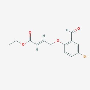 molecular formula C13H13BrO4 B2874643 ethyl (E)-4-(4-bromo-2-formylphenoxy)-2-butenoate CAS No. 205942-34-3