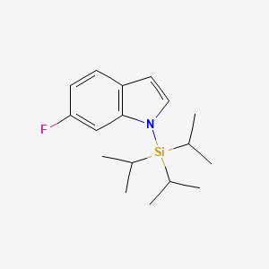 molecular formula C17H26FNSi B2874673 6-fluoro-1-[tris(propan-2-yl)silyl]-1H-indole CAS No. 908600-87-3