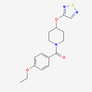 molecular formula C16H19N3O3S B2874691 1-(4-Ethoxybenzoyl)-4-(1,2,5-thiadiazol-3-yloxy)piperidine CAS No. 2097912-98-4