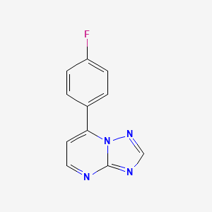 molecular formula C11H7FN4 B2874695 7-(4-Fluorophenyl)-[1,2,4]triazolo[1,5-a]pyrimidine CAS No. 162442-13-9
