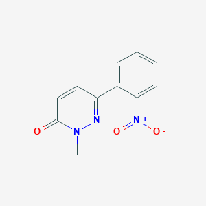 molecular formula C11H9N3O3 B2874708 2-methyl-6-(2-nitrophenyl)pyridazin-3(2H)-one CAS No. 1795083-90-7