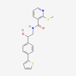 molecular formula C19H18N2O2S2 B2874812 N-{2-hydroxy-2-[4-(thiophen-2-yl)phenyl]ethyl}-2-(methylsulfanyl)pyridine-3-carboxamide CAS No. 2380184-86-9