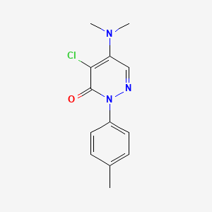 molecular formula C13H14ClN3O B2874822 4-chloro-5-(dimethylamino)-2-(4-methylphenyl)-2,3-dihydropyridazin-3-one CAS No. 92829-34-0