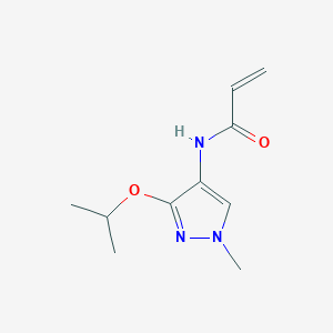 molecular formula C10H15N3O2 B2874830 N-(1-Methyl-3-propan-2-yloxypyrazol-4-yl)prop-2-enamide CAS No. 2305489-21-6
