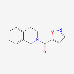 molecular formula C13H12N2O2 B2874832 2-(1,2-Oxazole-5-carbonyl)-1,2,3,4-tetrahydroisoquinoline CAS No. 98239-68-0