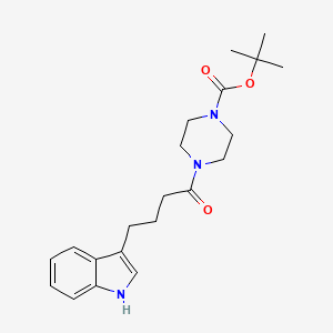 molecular formula C21H29N3O3 B2874867 tert-butyl 4-(4-(1H-indol-3-yl)butanoyl)piperazine-1-carboxylate CAS No. 929870-02-0