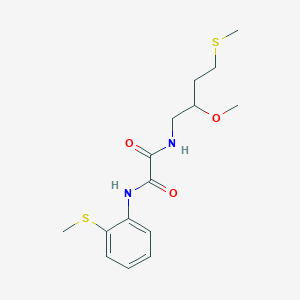 molecular formula C15H22N2O3S2 B2874904 N-[2-methoxy-4-(methylsulfanyl)butyl]-N'-[2-(methylsulfanyl)phenyl]ethanediamide CAS No. 2320923-31-5