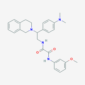 molecular formula C28H32N4O3 B2874917 N-{2-[4-(dimethylamino)phenyl]-2-(1,2,3,4-tetrahydroisoquinolin-2-yl)ethyl}-N'-(3-methoxyphenyl)ethanediamide CAS No. 941870-01-5