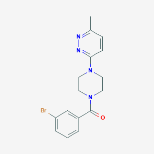 molecular formula C16H17BrN4O B2874970 (3-Bromophenyl)(4-(6-methylpyridazin-3-yl)piperazin-1-yl)methanone CAS No. 1309223-86-6