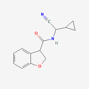 molecular formula C14H14N2O2 B2874980 N-[cyano(cyclopropyl)methyl]-2,3-dihydro-1-benzofuran-3-carboxamide CAS No. 1408765-70-7