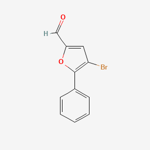 molecular formula C11H7BrO2 B2874987 4-Bromo-5-phenylfuran-2-carbaldehyde CAS No. 99142-58-2