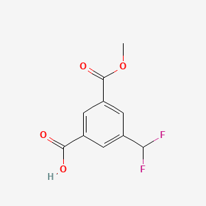 molecular formula C10H8F2O4 B2875018 3-(Difluoromethyl)-5-methoxycarbonylbenzoic acid CAS No. 2248367-54-4