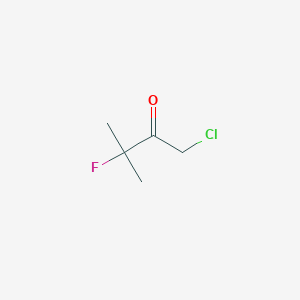 molecular formula C5H8ClFO B2875100 1-Chloro-3-fluoro-3-methylbutan-2-one CAS No. 80212-78-8
