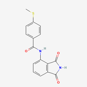 molecular formula C16H12N2O3S B2875106 N-(1,3-dioxo-2,3-dihydro-1H-isoindol-4-yl)-4-(methylsulfanyl)benzamide CAS No. 896351-47-6
