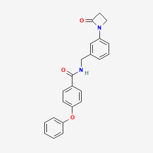 molecular formula C23H20N2O3 B2875124 N-{[3-(2-oxoazetidin-1-yl)phenyl]methyl}-4-phenoxybenzamide CAS No. 1808527-59-4