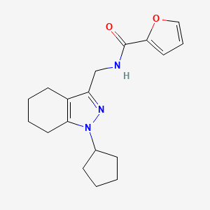 molecular formula C18H23N3O2 B2875139 N-((1-cyclopentyl-4,5,6,7-tetrahydro-1H-indazol-3-yl)methyl)furan-2-carboxamide CAS No. 1448136-14-8