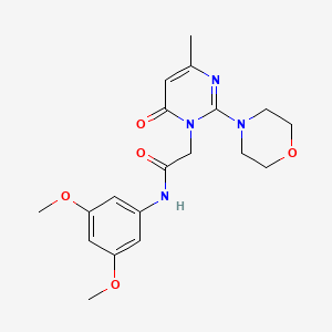 molecular formula C19H24N4O5 B2875161 N-(3,5-dimethoxyphenyl)-2-[4-methyl-2-(morpholin-4-yl)-6-oxo-1,6-dihydropyrimidin-1-yl]acetamide CAS No. 1251595-13-7