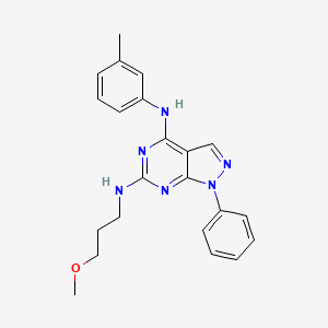 molecular formula C22H24N6O B2875167 N~6~-(3-methoxypropyl)-N~4~-(3-methylphenyl)-1-phenyl-1H-pyrazolo[3,4-d]pyrimidine-4,6-diamine CAS No. 946369-15-9